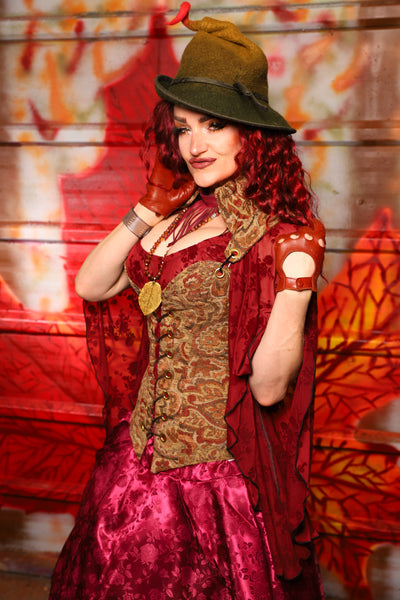 11. Courtier Overbust Corset in Faded Palace Tapestry - The Sensual Solstice Collection