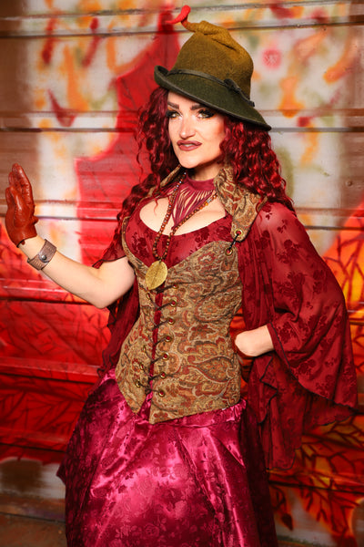 11. Courtier Overbust Corset in Faded Palace Tapestry - The Sensual Solstice Collection