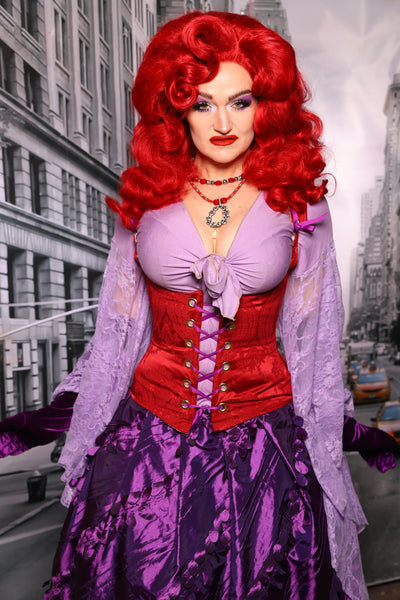 Petite Vixen Corset in Scarlet Medallion #58 - The "Menis to Sasiete" Collection