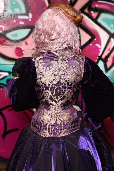 Vixen Corset In Royalty Damask #45 - The Orchid Oracle Collection