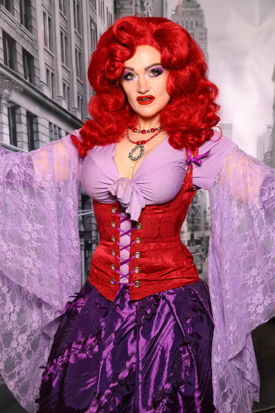 Petite Vixen Corset in Scarlet Medallion #58 - The "Menis to Sasiete" Collection