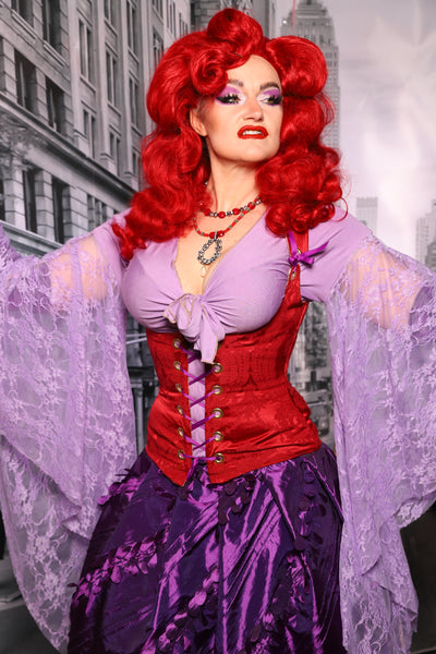 Petite Vixen Corset in Scarlet Medallion #58 - The "Menis to Sasiete" Collection