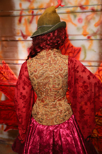 11. Courtier Overbust Corset in Faded Palace Tapestry - The Sensual Solstice Collection
