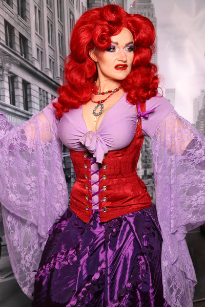 Petite Vixen Corset in Scarlet Medallion #58 - The "Menis to Sasiete" Collection