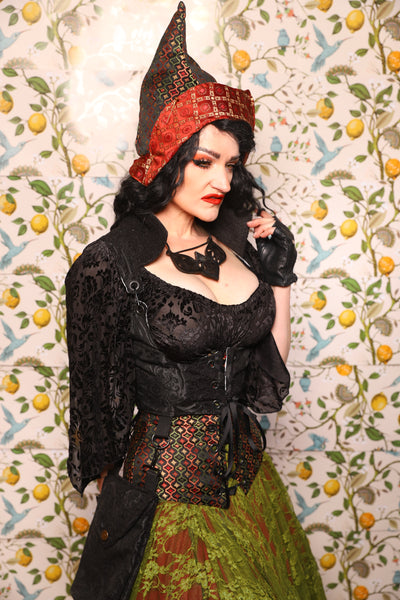 Cropped Vixen in *WITH Pockets* in Black Medallion - The Wandering Minstrel Collection