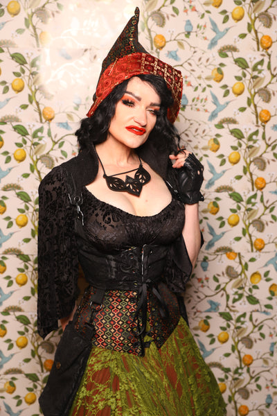 Cropped Vixen in *WITH Pockets* in Black Medallion - The Wandering Minstrel Collection