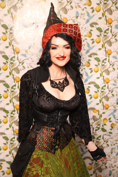 Cropped Vixen in *WITH Pockets* in Black Medallion - The Wandering Minstrel Collection