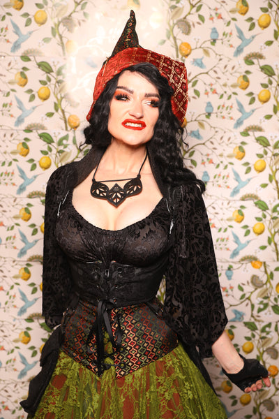 Cropped Vixen in *WITH Pockets* in Black Medallion - The Wandering Minstrel Collection