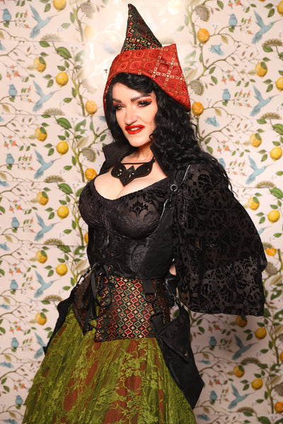 Cropped Vixen in *WITH Pockets* in Black Medallion - The Wandering Minstrel Collection
