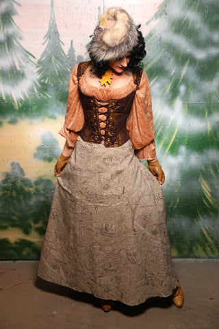 Swagger Skirt w/pocket in Map of Paris - Day 11 of 12 Days of Damsel Christmas 2025