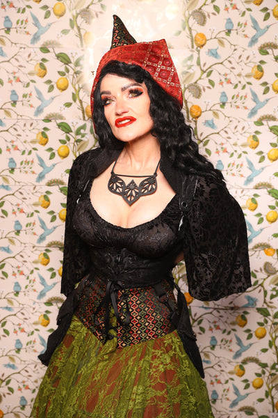 Cropped Vixen in *WITH Pockets* in Black Medallion - The Wandering Minstrel Collection