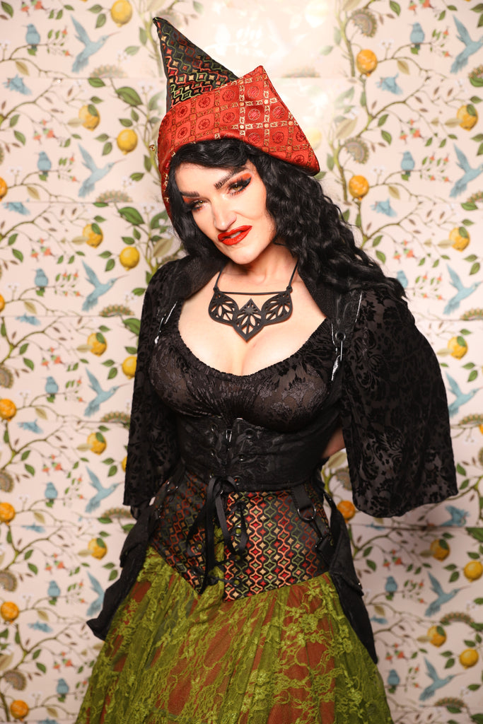 Cropped Vixen in *WITH Pockets* in Black Medallion - The Wandering Minstrel Collection