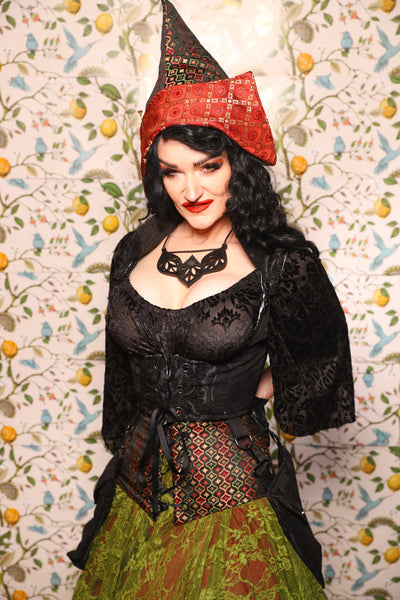 Cropped Vixen in *WITH Pockets* in Black Medallion - The Wandering Minstrel Collection