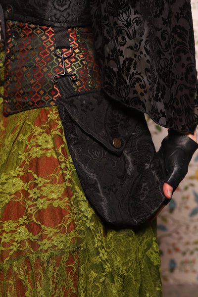 Cropped Vixen in *WITH Pockets* in Black Medallion - The Wandering Minstrel Collection