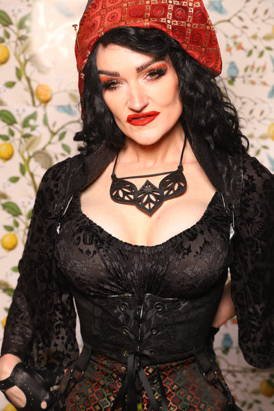 Cropped Vixen in *WITH Pockets* in Black Medallion - The Wandering Minstrel Collection