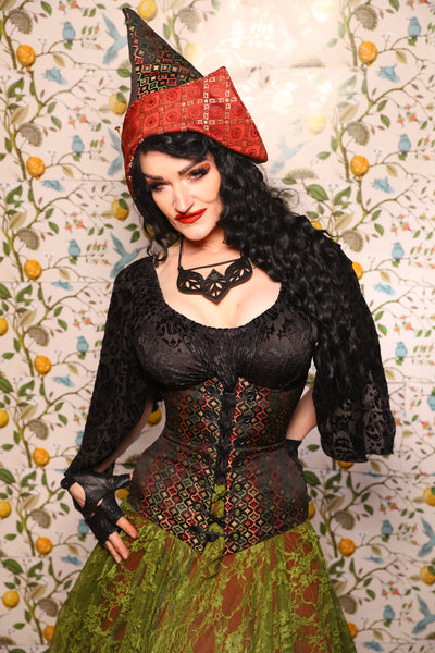 Wench Corset in Troubadour Jacquard - The Wandering Minstrel Collection