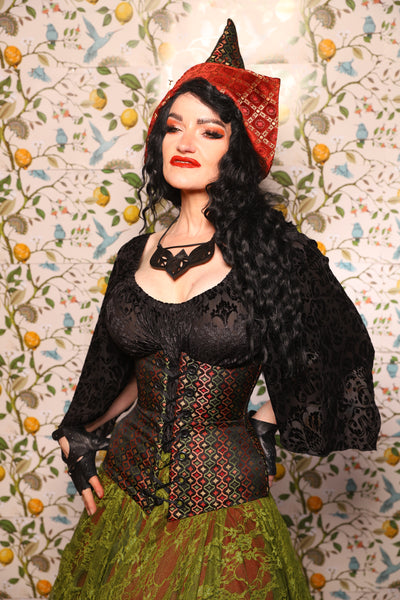 Wench Corset in Troubadour Jacquard - The Wandering Minstrel Collection