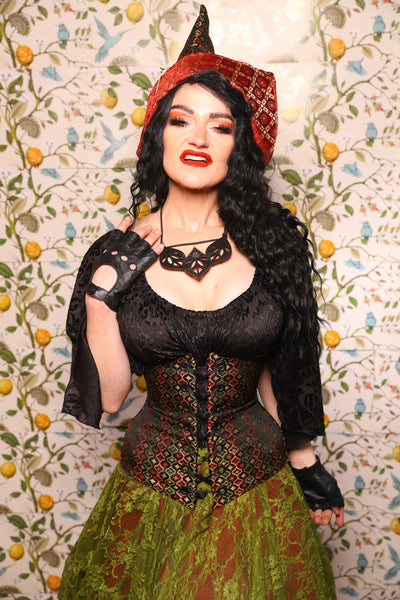 Wench Corset in Troubadour Jacquard - The Wandering Minstrel Collection