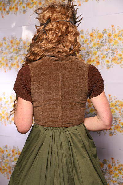 21. Cropped Vixen Corset In Brown Heather - The Leave It To Beaver Collection