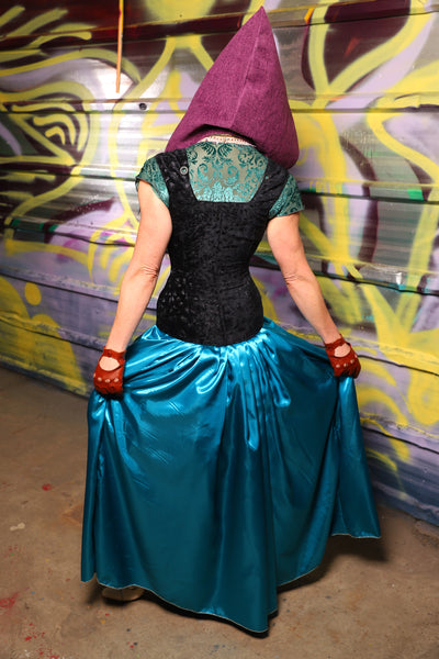 Tulip Skirt in Turquoise Satin - Day 19 of "Celebrating 22 Years of Damsel"