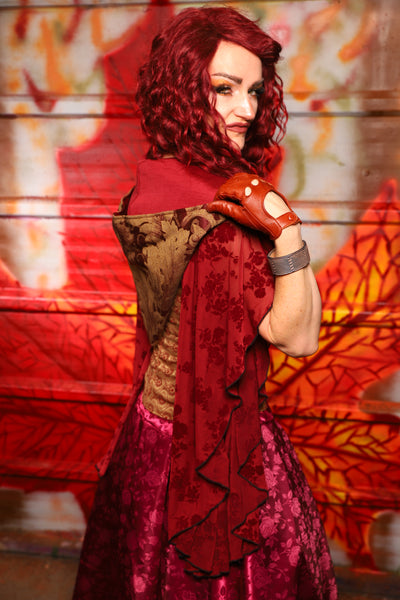 19. Petite Vixen in Garnet & Gold Tapestry/ Hooded Varient - The Sensual Solstice Collection