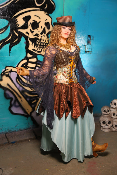 Mini Fairy Skirt in Brown Crushed Shimmer - The Davy Jones Collection