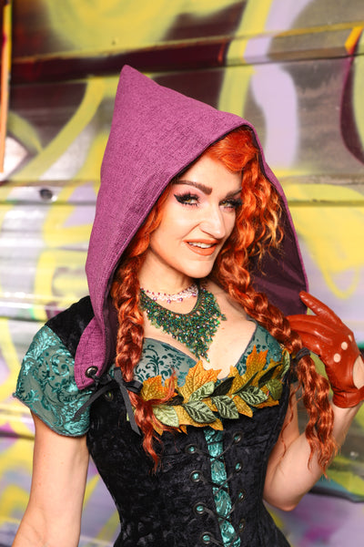 Detachable Hood in Byzantine Heather - Day 19 of "Celebrating 22 Years of Damsel"