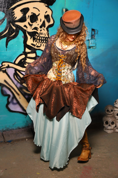 Mini Fairy Skirt in Brown Crushed Shimmer - The Davy Jones Collection