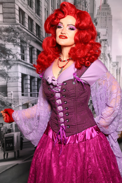 Petite Aurora Corset in Ultra-Violet Floral #56 - The "Menis to Sasiete" Collection