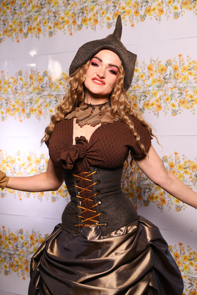 46. Petite Wench Corset In Barkcloth - The Leave It To Beaver Collection
