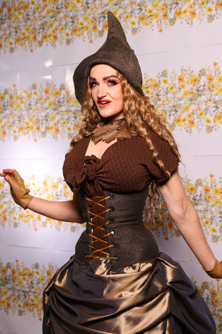 46. Petite Wench Corset In Barkcloth - The Leave It To Beaver Collection