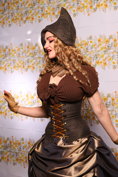 46. Petite Wench Corset In Barkcloth - The Leave It To Beaver Collection