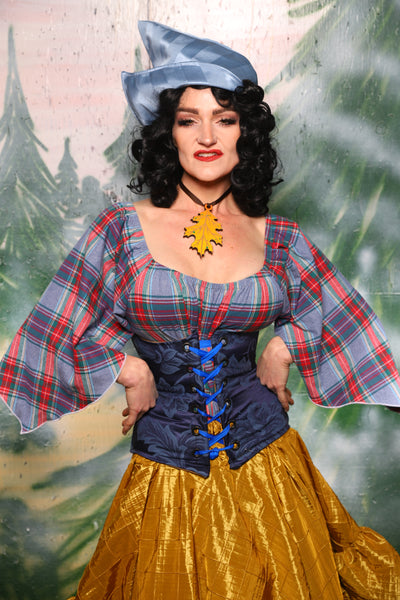 Petite Wench Corset in Blue Floral - Day 8 of 12 Days of Damsel Christmas 2025