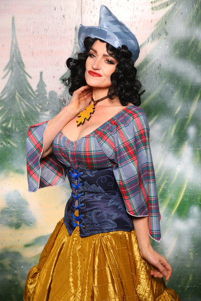 Petite Wench Corset in Blue Floral - Day 8 of 12 Days of Damsel Christmas 2025