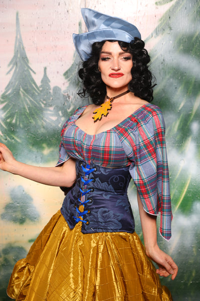 Petite Wench Corset in Blue Floral - Day 8 of 12 Days of Damsel Christmas 2025