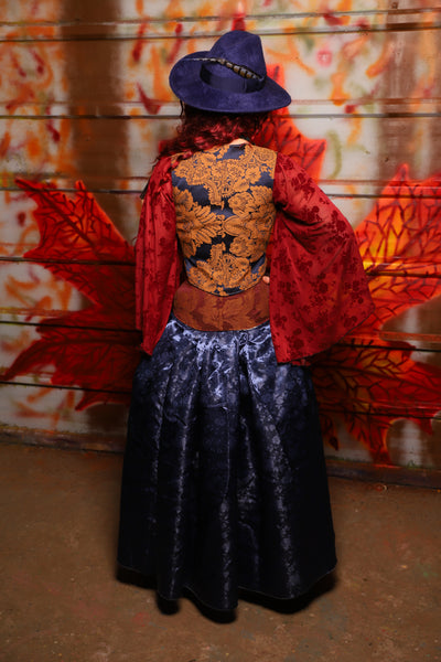 23. Tulip Skirt in Indigo Rose Satin - The Sensual Solstice Collection