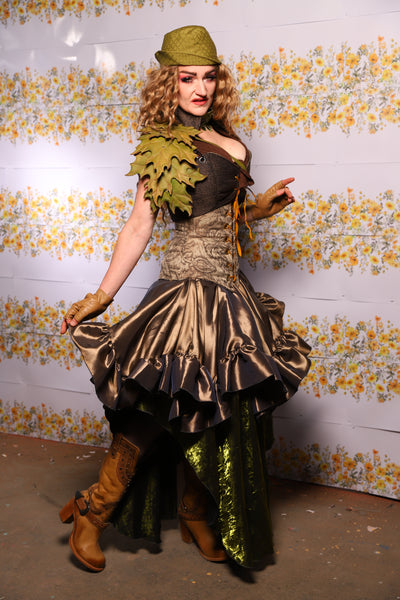 42. Mini Fairy Skirt With Ruffles In Twig Taffeta - The Leave It To Beaver Collection
