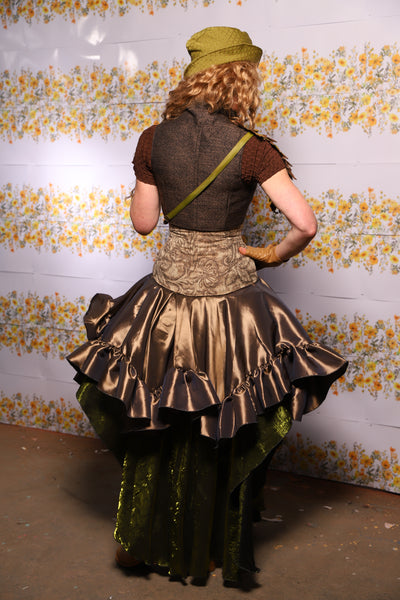 42. Mini Fairy Skirt With Ruffles In Twig Taffeta - The Leave It To Beaver Collection
