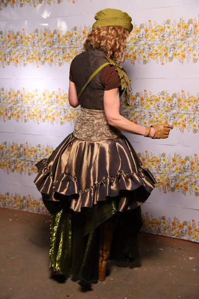 42. Mini Fairy Skirt With Ruffles In Twig Taffeta - The Leave It To Beaver Collection