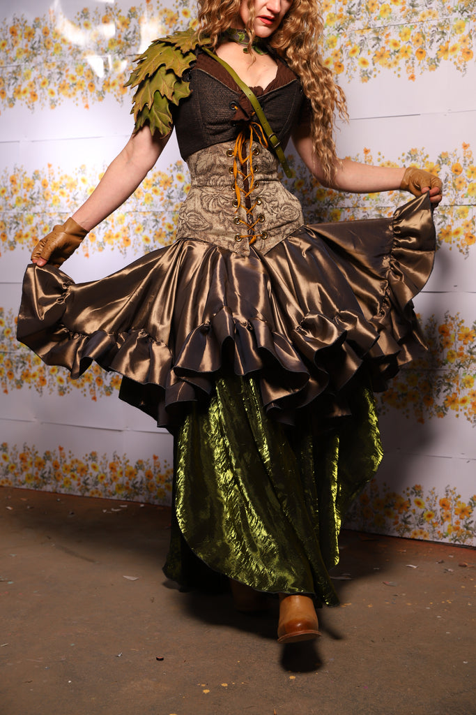 42. Mini Fairy Skirt With Ruffles In Twig Taffeta - The Leave It To Beaver Collection 42. Mini Fairy Skirt With Ruffles In Twig Taffeta - The Leave It To Beaver Collection