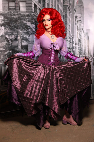 Fairy Skirt in Plum Pintuck #34 - The "Menis to Sasiete" Collection