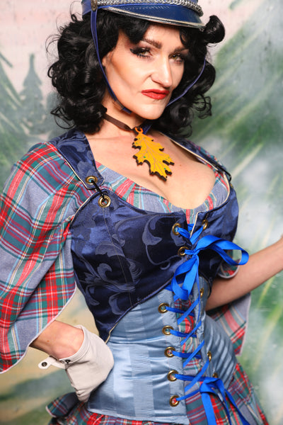 Cropped Marie in Blue Floral *PLEASE order by BUST Measurement, NOT waist!* - Day 7 of 12 Days of Christmas