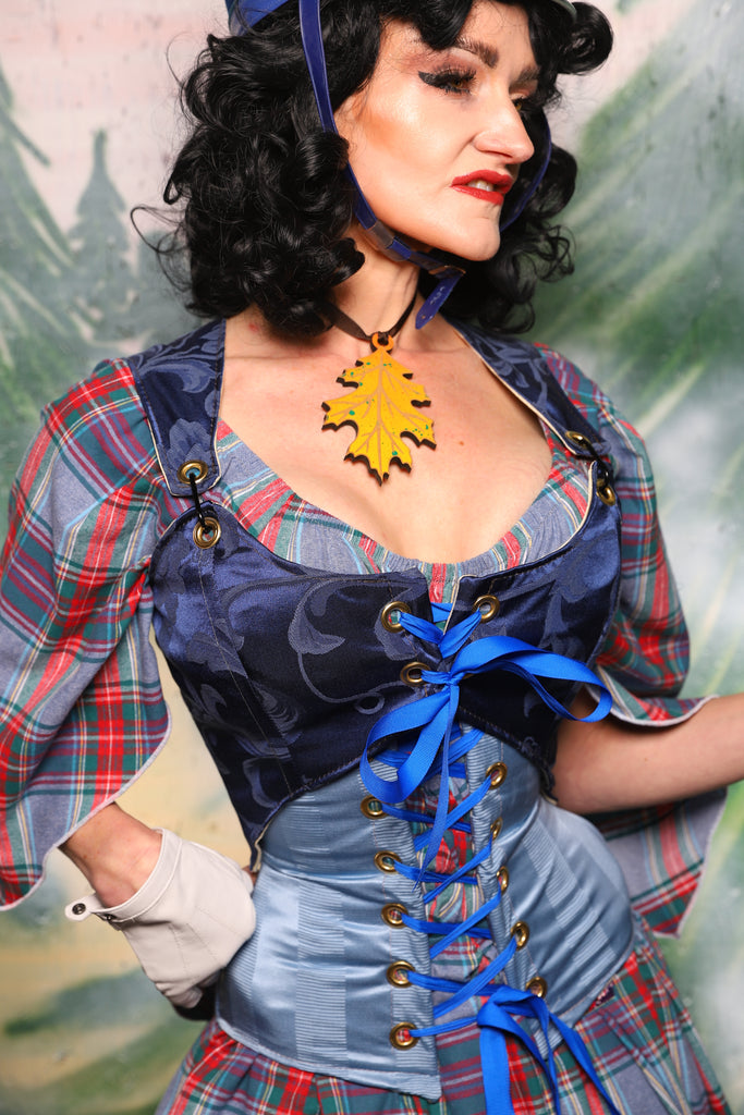 Cropped Marie in Blue Floral *PLEASE order by BUST Measurement, NOT waist!* - Day 7 of 12 Days of Christmas