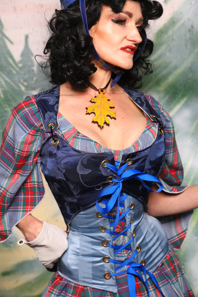 Cropped Marie in Blue Floral *PLEASE order by BUST Measurement, NOT waist!* - Day 7 of 12 Days of Christmas