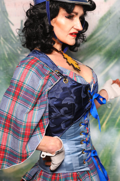 Cropped Marie in Blue Floral *PLEASE order by BUST Measurement, NOT waist!* - Day 7 of 12 Days of Christmas