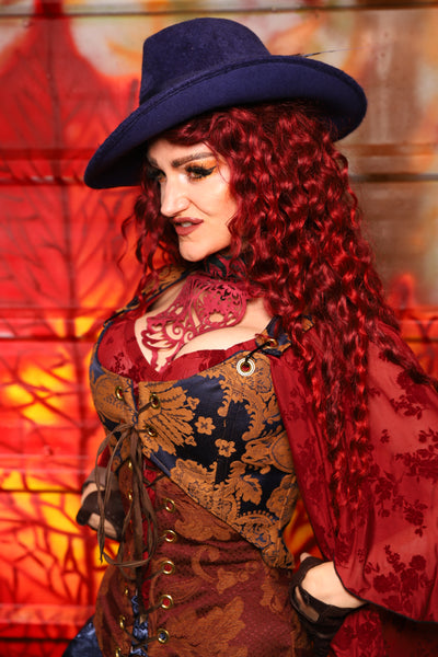 16. Cropped Marie Overbust in Midnight Box - The Sensual Solstice Collection