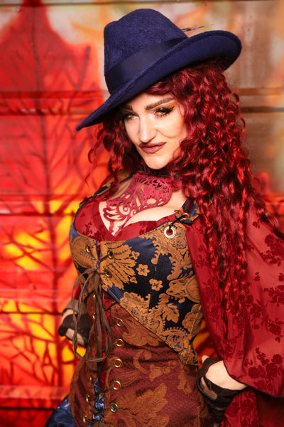16. Cropped Marie Overbust in Midnight Box - The Sensual Solstice Collection