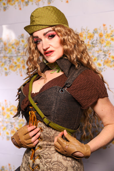 11. Cropped Courtier Corset In Barkcloth – The Leave It To Beaver Collection