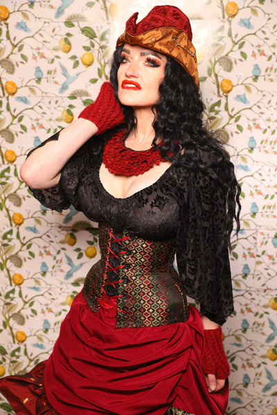 Cowboy Hat in Crimson Diamond Upholstery - The Wandering Minstrel Collection