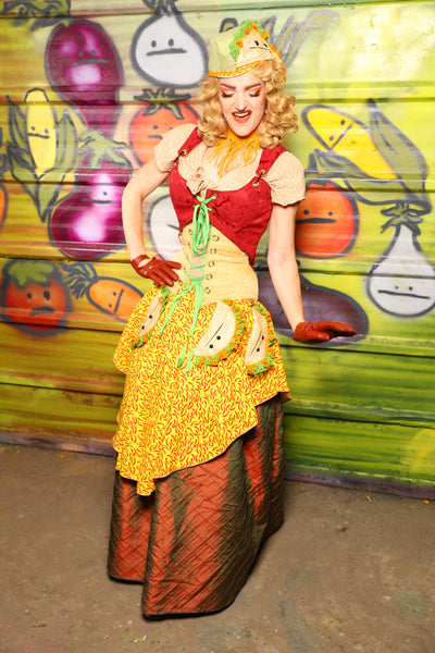 Mini Crescent Skirt in Red Hot Chili Peppers - "Taco Monday! Celebrating 22 Years of Damsel"